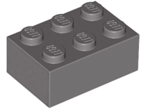 Brick 2 x 3 in Dark Gray