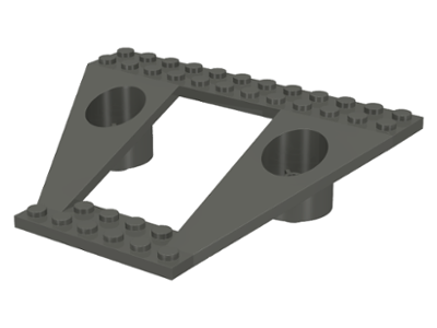 Wing Plate Bi-level 12 x 9 (Exploriens) in Dark Gray