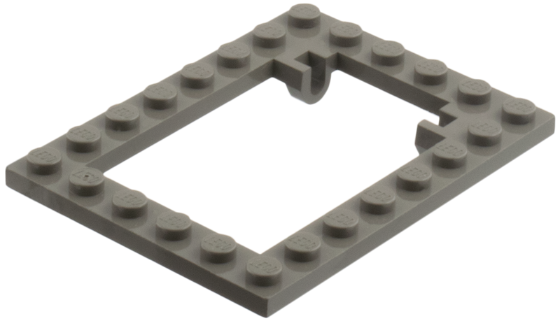 Plate Special 6 x 8 Trap Door Frame Horizontal in Dark Gray
