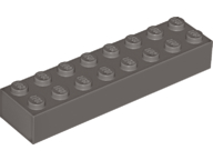 Brick 2 x 8 in Dark Gray
