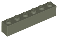 Brick 1 x 6 in Dark Gray