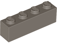 Brick 1 x 4 in Dark Gray