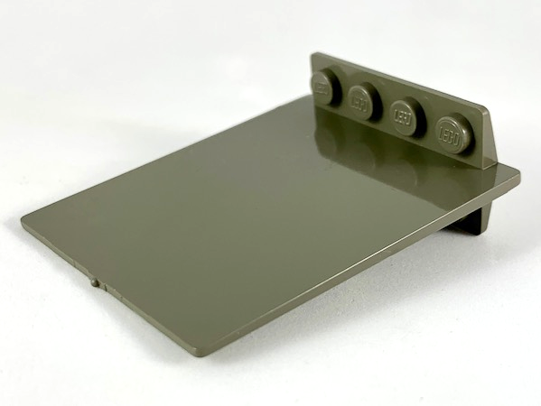 Door 2 x 5 x 5 Swivel, Flat Base in Dark Gray
