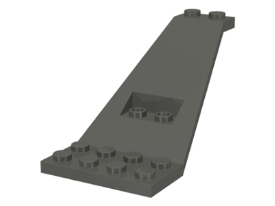 Wing Plate Bi-level 8 x 4 and 2 x 3 1/3 Up in Dark Gray