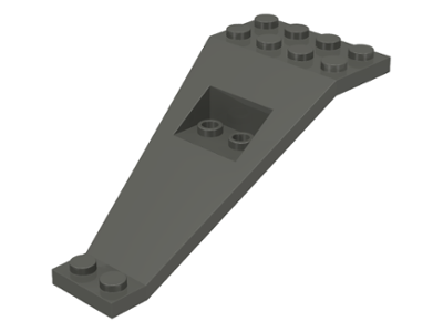 Wing Plate Bi-level 8 x 4 and 2 x 3 1/3 Down in Dark Gray