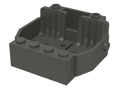Vehicle Base 6 x 5 x 2 [2 Seats] in Dark Gray