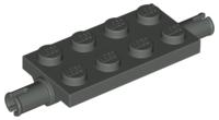 Plate Special 2 x 4 with Pins in Dark Gray