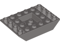 Brick Sloped Inverted 45° 6 x 4 Double with Recessed Center in Dark Gray