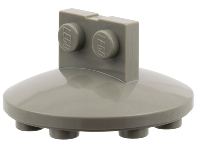 Plate Special 1 x 2 with 4 x 4 disk at 90 degrees in Dark Gray