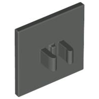 Road Sign Clip-on 2 x 2 Square in Dark Gray