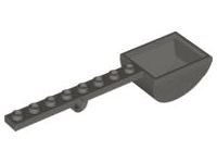 Launcher, with 1 x 8 Plate with Pin Hole and Bucket (Catapult) in Dark Gray