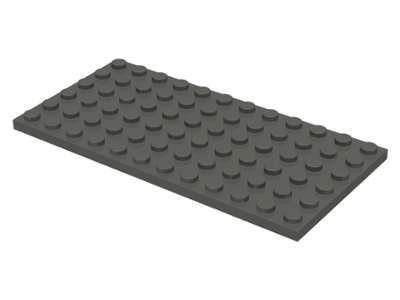 Plate 6 x 12 in Dark Gray