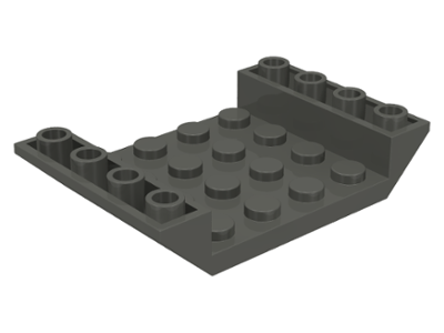 Brick Sloped Inverted 45° 6 x 4 Double with 4 x 4 Recessed in Dark Gray