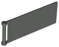 Flag 7 x 3 with Rod in Dark Gray