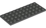 Plate 4 x 10 in Dark Gray