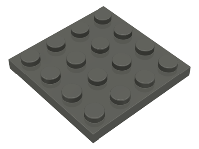 Plate 4 x 4 in Dark Gray