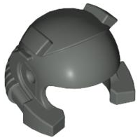 Helmet with Breathing Apparatus and Headlights in Dark Gray