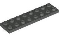 Plate 2 x 8 in Dark Gray