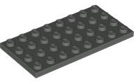 Plate 4 x 8 in Dark Gray