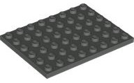 Plate 6 x 8 in Dark Gray