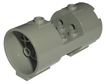 Cylinder 3 x 6 x 2 2/3 Horizontal Hollow Studs in Dark Gray