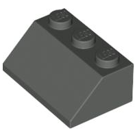 Brick Sloped 45° 2 x 3 in Dark Gray