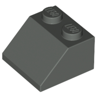 Brick Sloped 45° 2 x 2 in Dark Gray