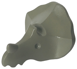 Animal Body Part, Dinosaur, Triceratops Head in Dark Gray