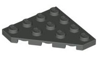 Wedge Plate 4 x 4 Cut Corner in Dark Gray
