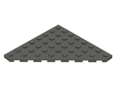 Wedge Plate 8 x 8 Cut Corner in Dark Gray