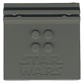Plate Special 6 x 6 x 2/3 with 4 Studs and Embossed 'STAR WARS' in Dark Gray
