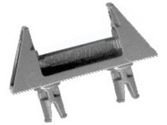 String Reel 1 x 4 x 2 Holder with 2 Technic Pins in Dark Gray
