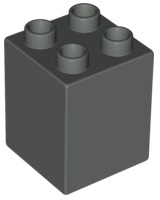 Duplo Brick 2 x 2 x 2 in Dark Gray