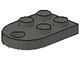 Plate Special 3 x 2 with Rounded End, Hole in Dark Gray