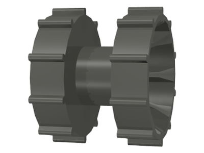 Technic Tread Hub in Dark Gray
