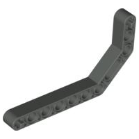 Technic Beam 1 x 11.5 Double Bent Thick in Dark Gray