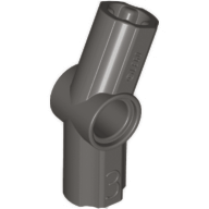 Technic Axle and Pin Connector Angled #3 - 157.5° in Dark Gray