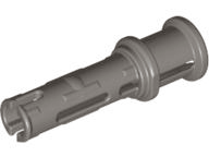 Technic Pin Long with Friction Ridges Lengthwise and Stop Bush [3 Lateral Holes, Big Pin Hole] in Dark Gray