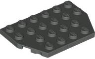 Wedge Plate 4 x 6 Cut Corners in Dark Gray