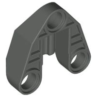 Technic Connector Block 3 x 3 Triangular with Axle, and Pin Hole in Dark Gray