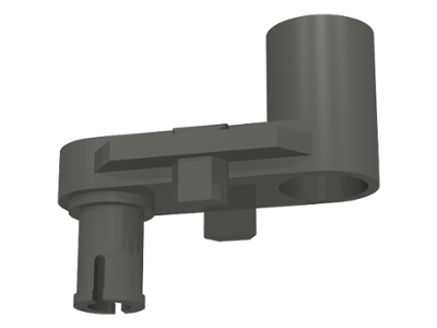 Znap Crank Connector 1 x 2 x 3 in Dark Gray