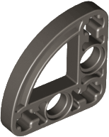 Technic Beam 3 x 3 L-Shape with Quarter Ellipse Thin in Dark Gray