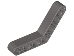 Technic Beam 1 x 7 Bent (4 - 4) Thick in Dark Gray