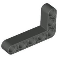 Technic Beam 3 x 5 L-Shape Thick in Dark Gray