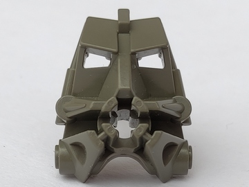 Large Figure Head Connector Block 3 x 4 x 1 2/3 in Dark Gray
