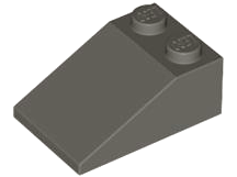 Brick Sloped 33° 3 x 2 in Dark Gray