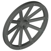 Wheel Wagon Huge (43mm D.) in Dark Gray