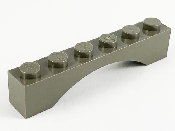 Brick Arch 1 x 6 in Dark Gray