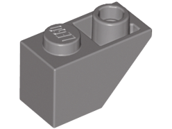Brick Sloped Inverted 45° 2 x 1 in Dark Gray