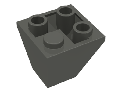 Brick Sloped Inverted 45° 2 x 2 Double Convex in Dark Gray